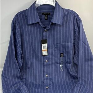 Van Heusen Men's Navy Pinstripe Dress Shirt